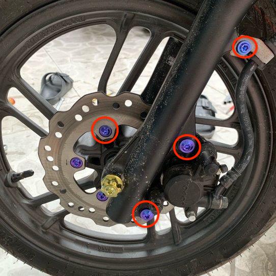 [HCM]Combo 5 con Ốc đĩa + 2 ốc Pass heo + 1 ốc Pass kẹp dây dầu cho Vario150 đời 2018 - 2021