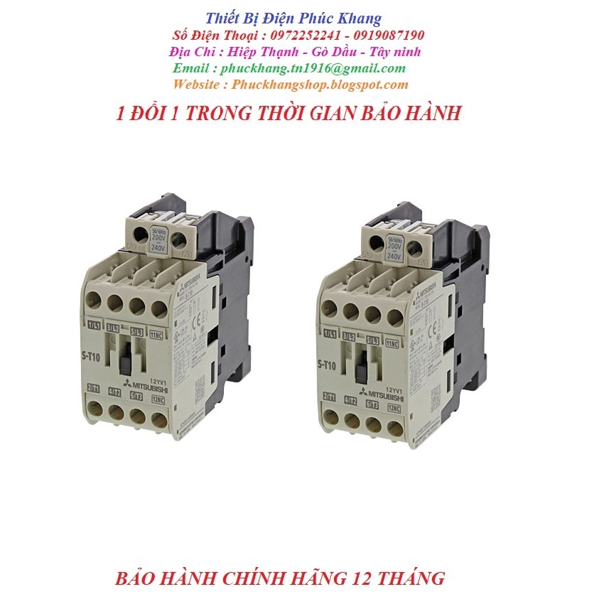 Khởi động từ st10ac200v 1a - contactor mitsubishi st10ac200v