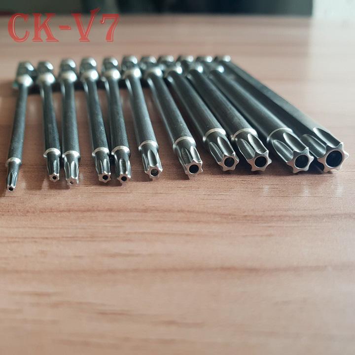 bộ mũi vít hoa thị có lỗ dài 100mm loại xịn