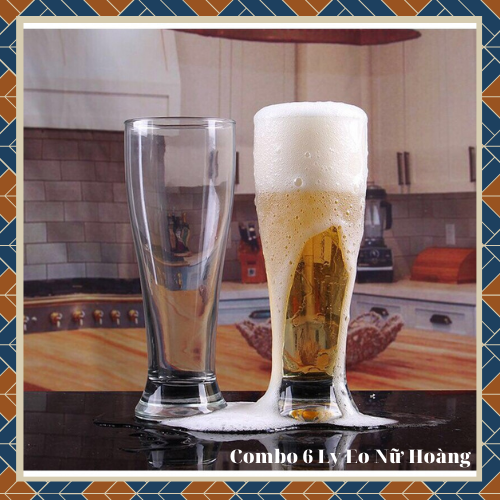 [Ở Đây Giá Rẻ] Combo 6 Ly Thủy Tinh Eo 350ml Uống Trà Sữa, Ly Uống Sinh Tố