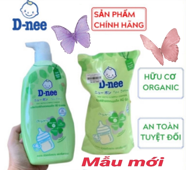 Nước rửa bình sữa dnee organic 600/620ml thái lan