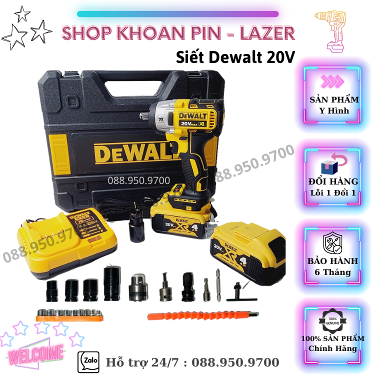 Máy siết bulong , máy bắn vít dw dcf887 20v không chổi than, lõi đồng 100%