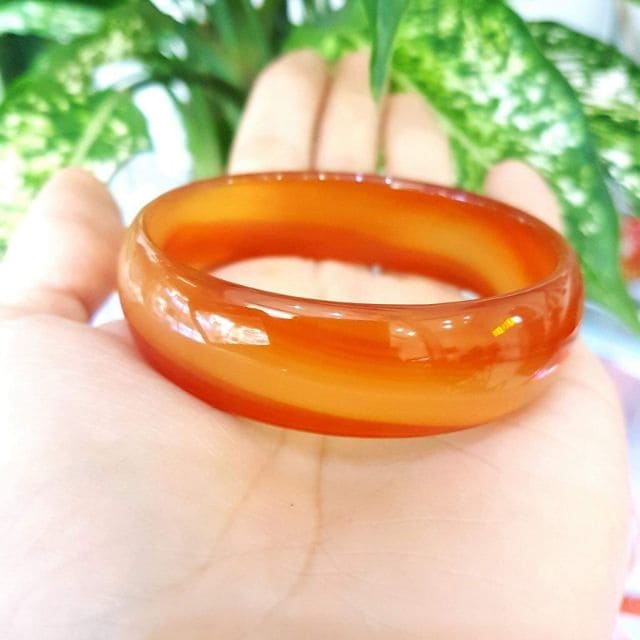 Vòng Tay Đá Mã Não Màu Đỏ Size 5.4cm