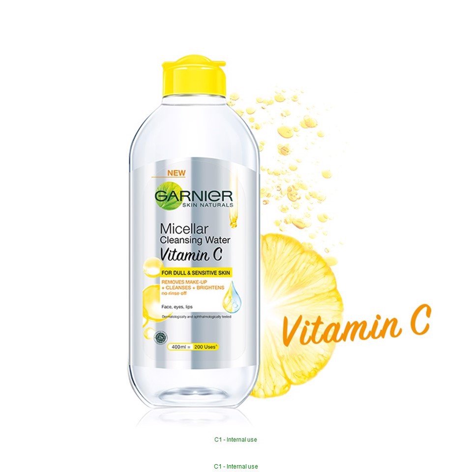 Nước Tẩy Trang Dành Cho Da Xỉn Màu, Nhạy Cảm Garnier Micellar Cleansing Water Vitamin C For Dull & Sensitive Skin