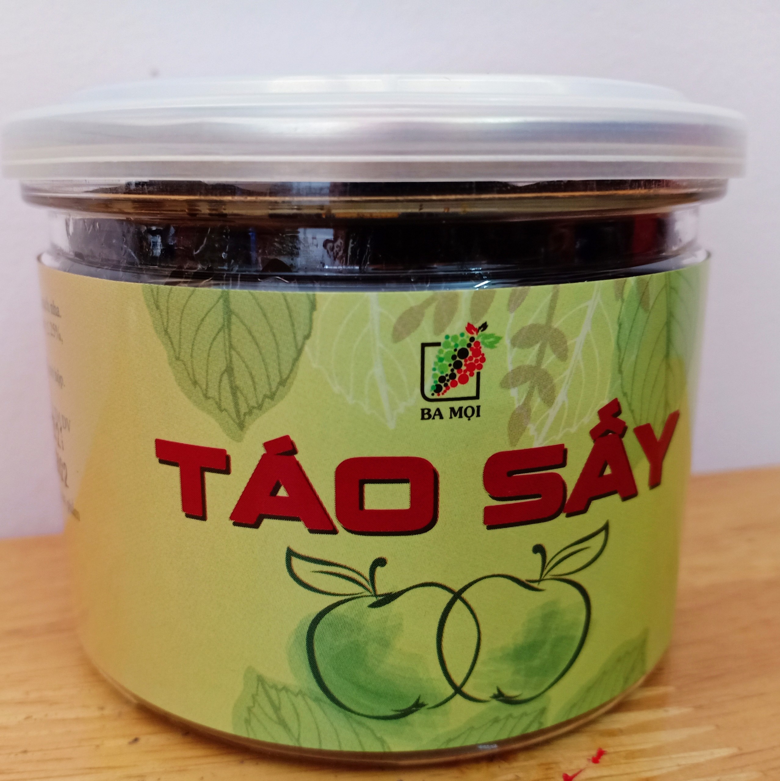 Táo sấy dẻo tách hạt Ba Mọi đặc sản Ninh Thuận ( Hộp nhựa đóng nắp bạc )