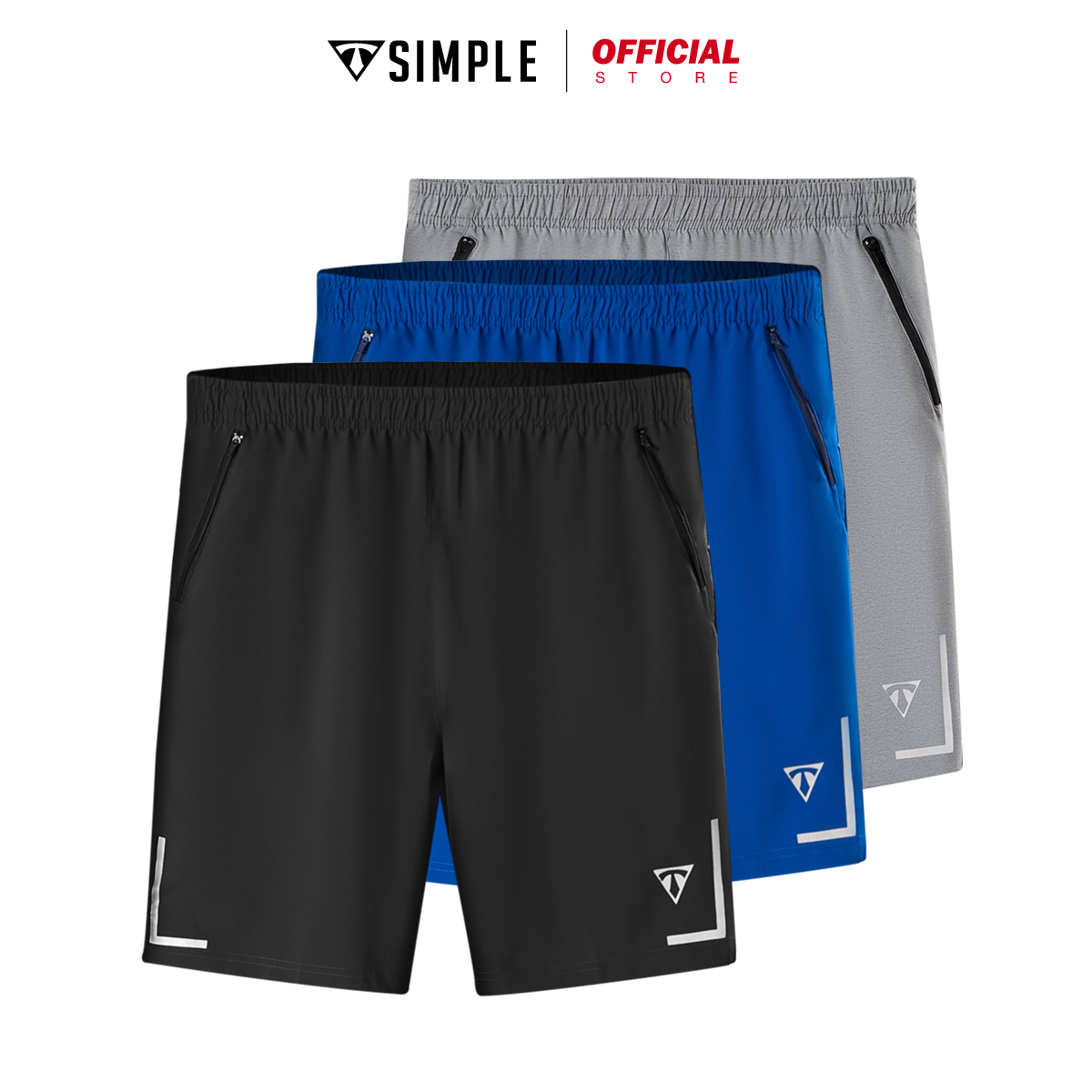 Quần đùi thể thao nam tsimple v3 short tập gym vải gió thoáng mát co giãn thoải mái vận động qgdp3