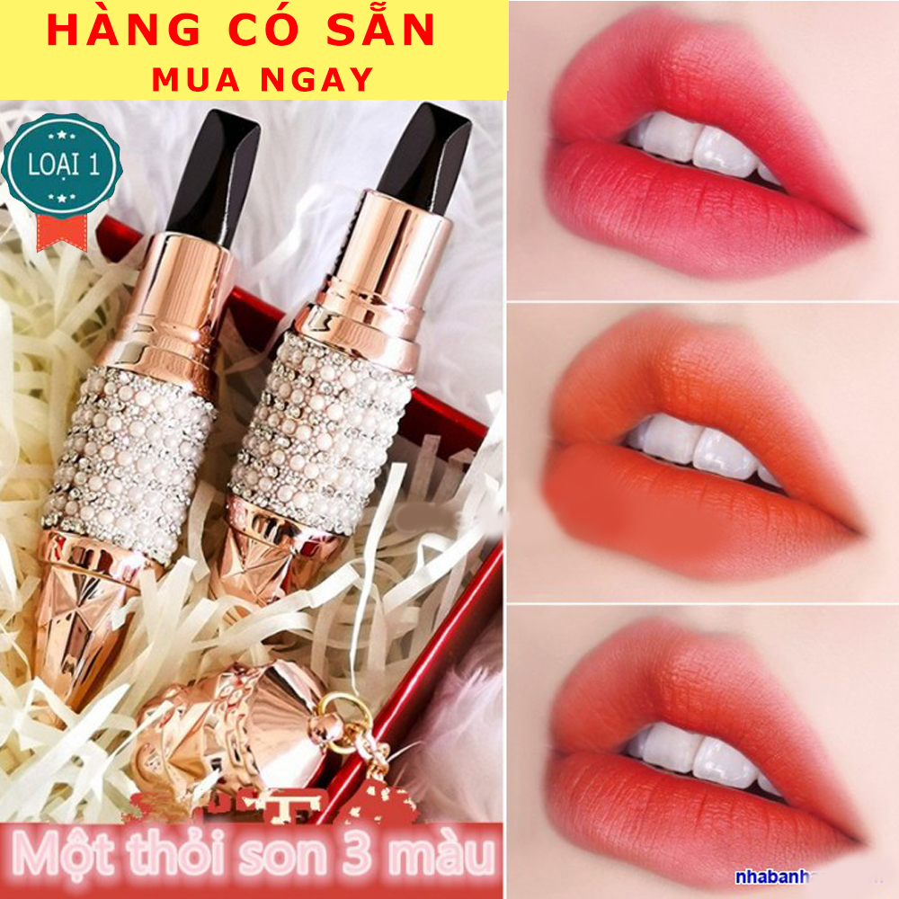 [HÀNG XỊN] Son 3 Mau - Top 1 Son Môi Đẹp Năm 2020, Với Chất Kem Mịn Lì, Mềm Mịn Tuyệt Đối Lướt Nhẹ Trên Môi, Son Lưu Màu Tốt  - HÀNG CÓ SẴN - BH 1 ĐỔI 1