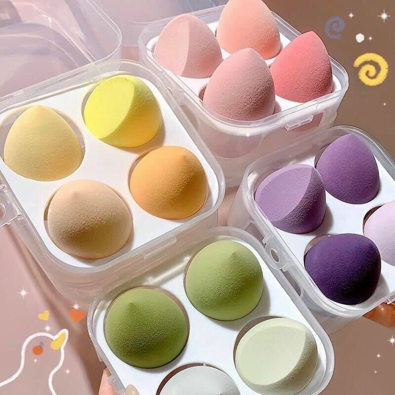 Set 4 bông Mút tán kem nền Palame dạng giọt nước
