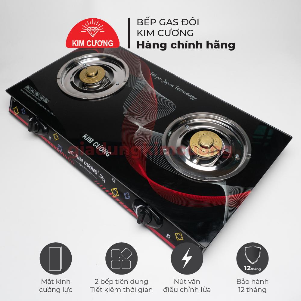 Bếp Gas Đôi Dương Kính Cường Lực Kinh Cương