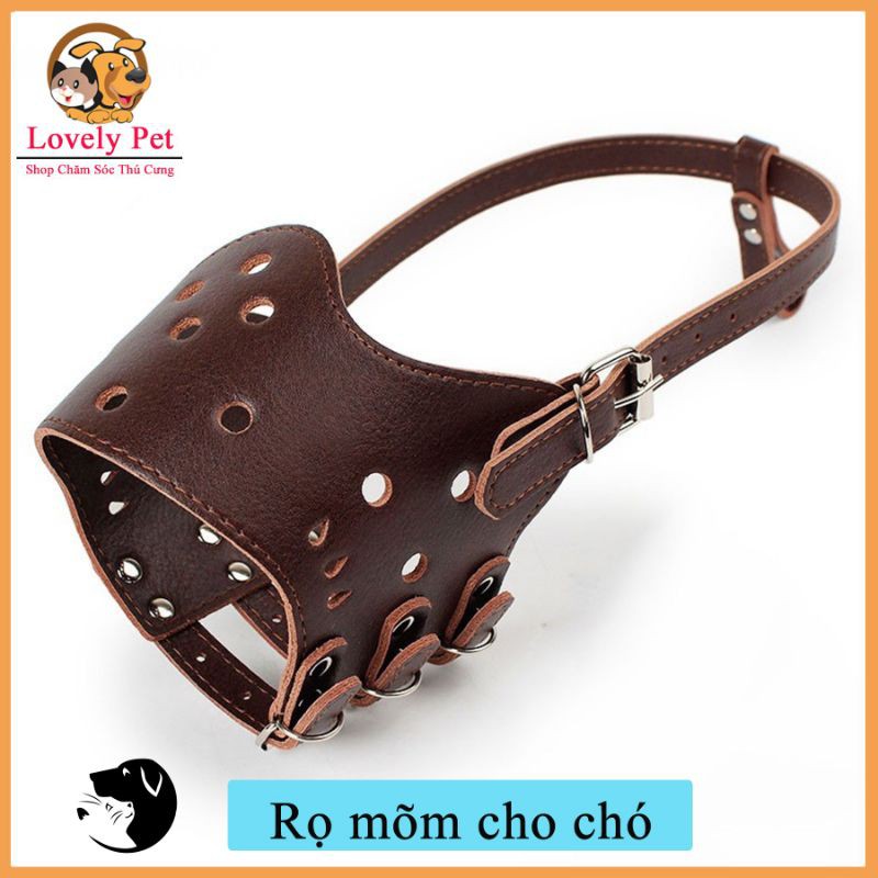 Rọ mõm chó chất liệu da bền bỉ chống cắn chống sủa 5.0