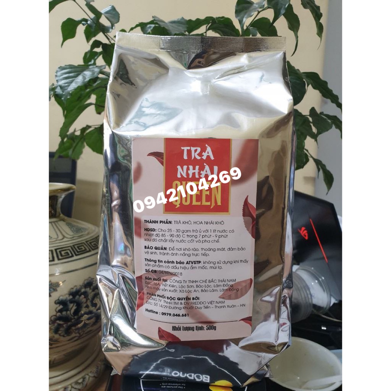 Trà xanh hương nhài/ lục trà nhài queen cơ bản gói 500g- cốt trà cơ bản pha chế trà chanh, trà sữa