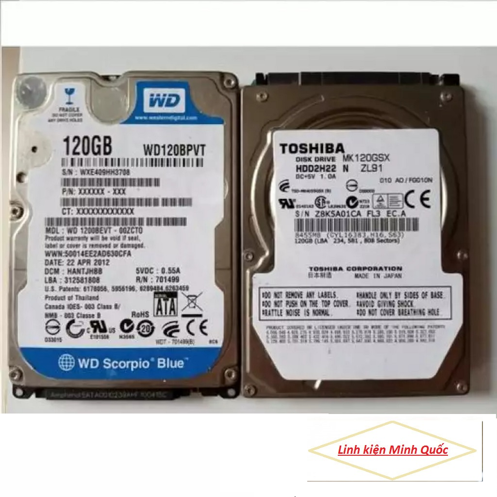[HCM]ổ cứng laptop HDD 120GB-bảo hành 12 tháng