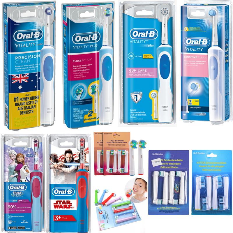 Máy đánh răng điện Oral B Braun + các bộ đầu thay Minh House