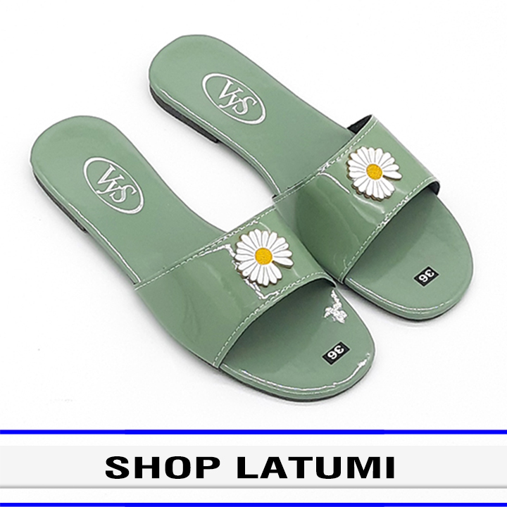 Dép quai ngang nữ hoạ tiết hoa cúc thời trang latumi TA6211 (Nhiều màu)