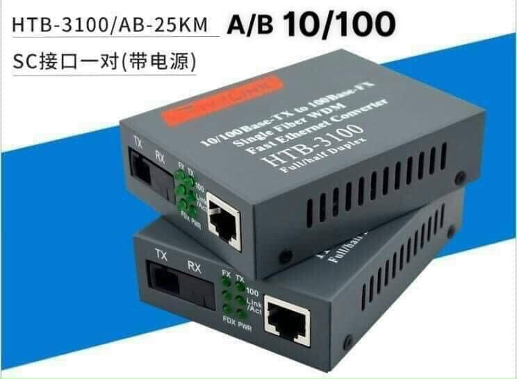 Bộ Chuyển Đổi Quang Điện Converter quang HTB-3100 A B Netlink 100Mbs