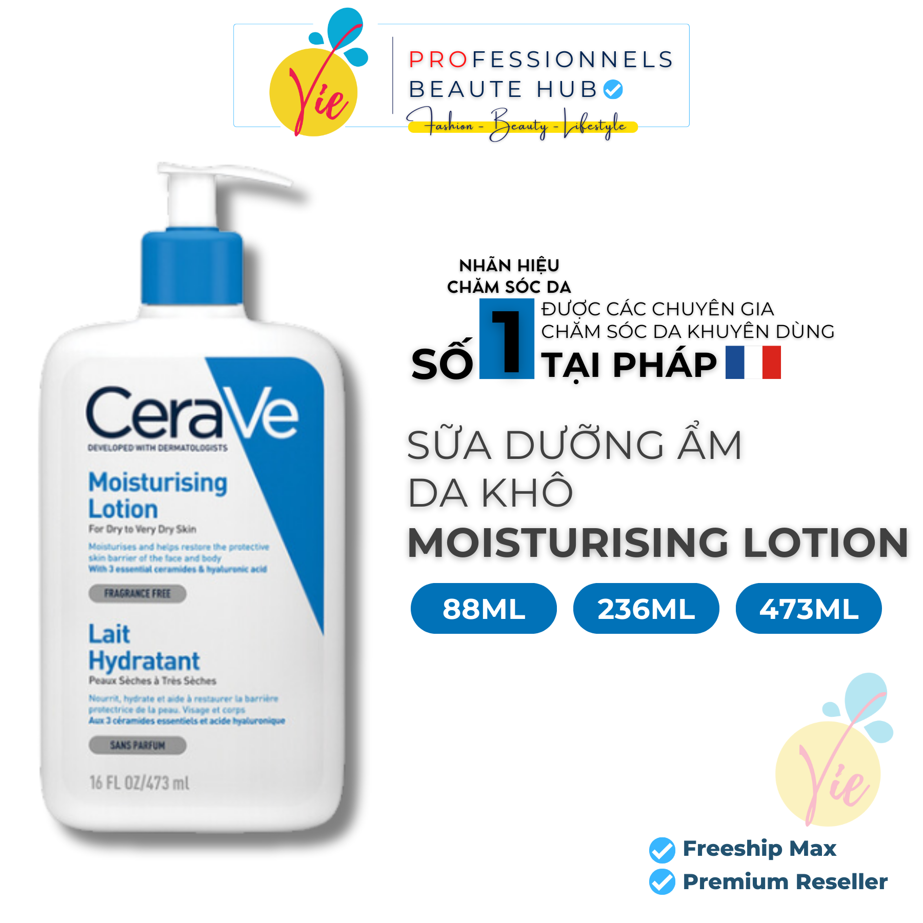 Sữa Dưỡng Thể CeraVe Moisturising Lotion Cho Da Khô Đến Rất Khô