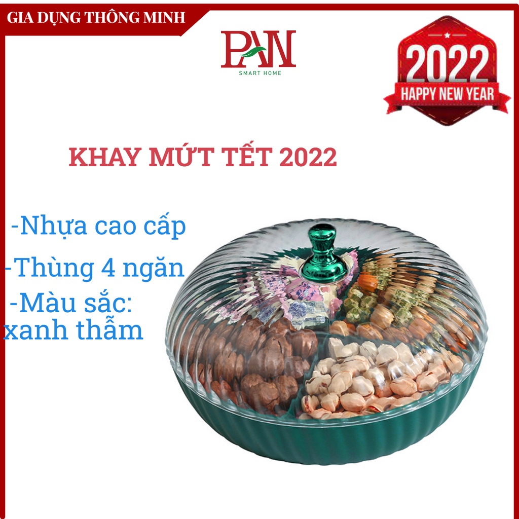 Khay đựng bánh kẹo tết, khay mứt tết đựng hoa quả thiết kế sang trọng bắt mắt