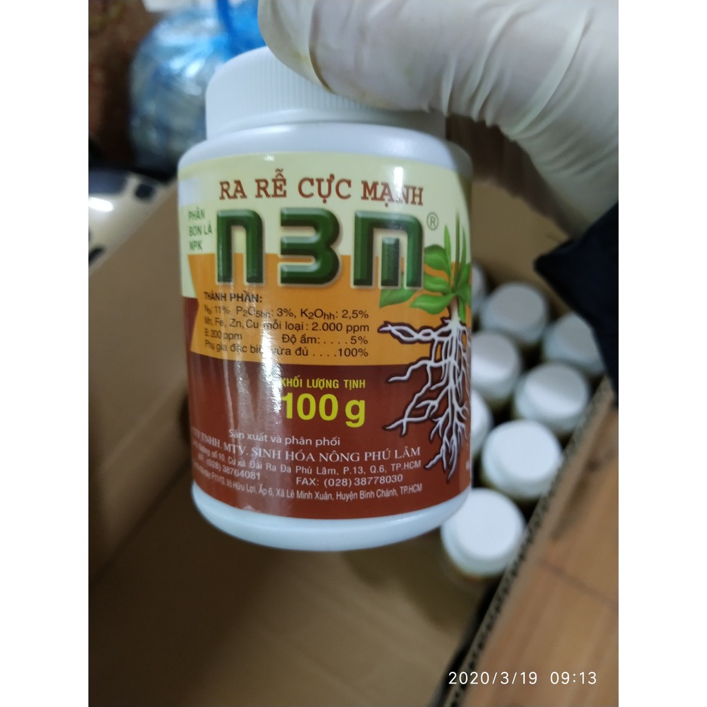 Phân bón N3M kích thích ra rễ cực mạnh lọ 100 gram