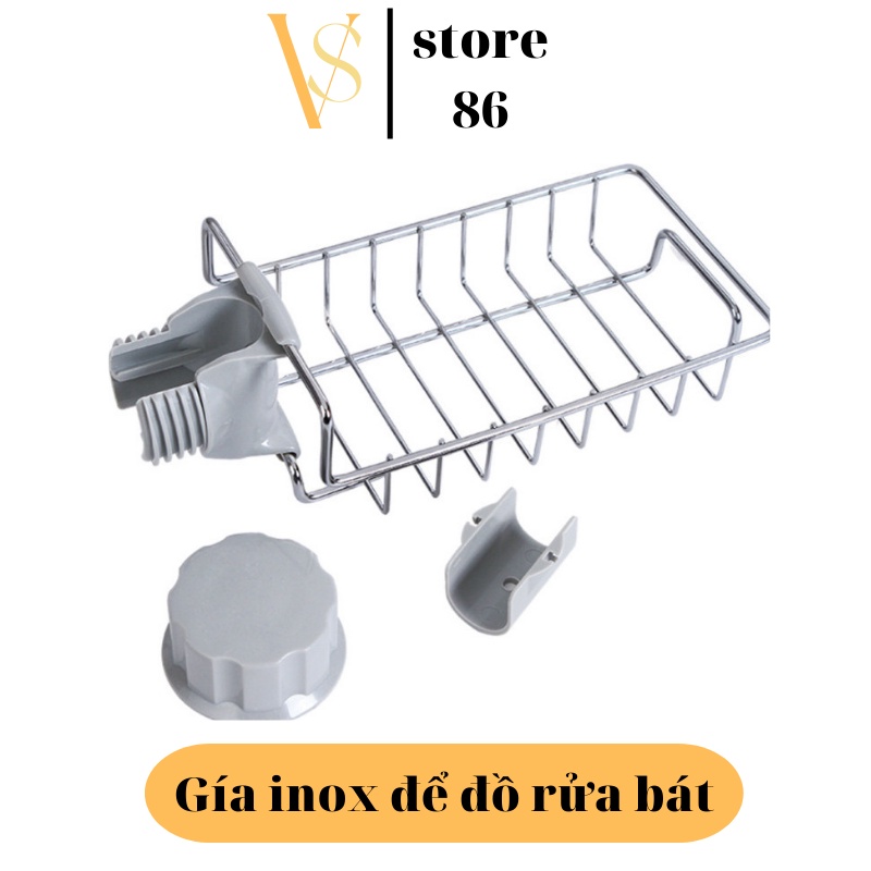 Khay giả inox để đồ bồn rửa chén, khay inox gắn vòi rữa chén rửa chén gắn vòi rửa bát cực hot