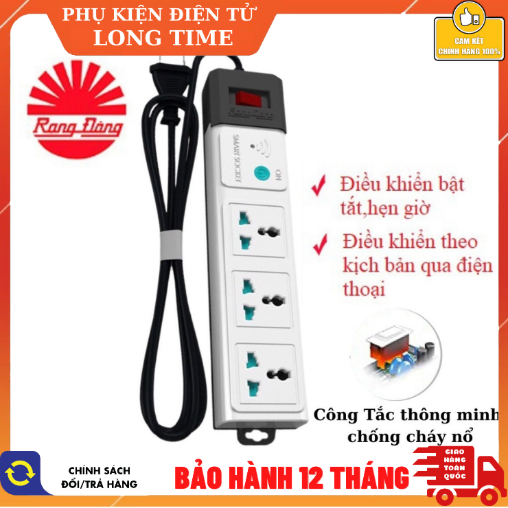 Ổ cắm wifi thông minh rạng đông oc02.wf 3m-5m - ổ cắm wifi 2500w - chức năng hẹn giờ, điều khiển từ xa - ổ cắm điện đa năng , ổ cắm wifi rạng đông