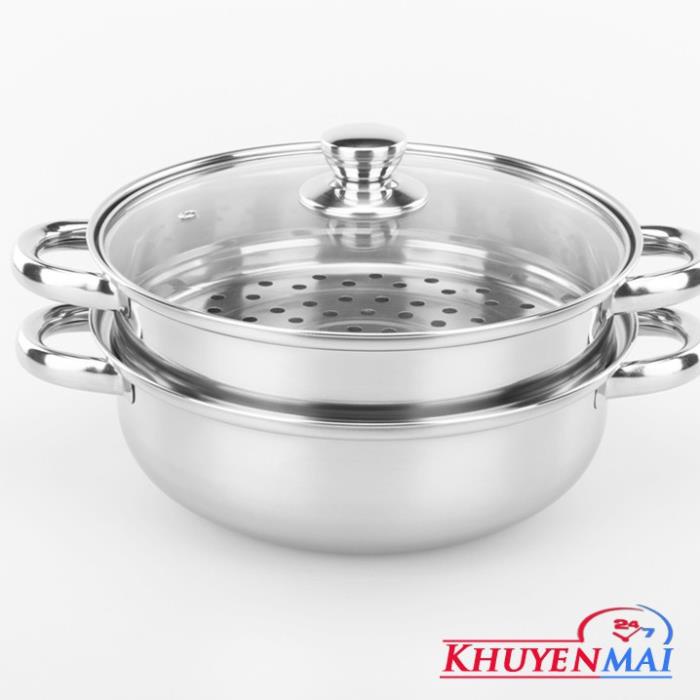 Nồi hấp inox kèm xửng- 2 tầng
