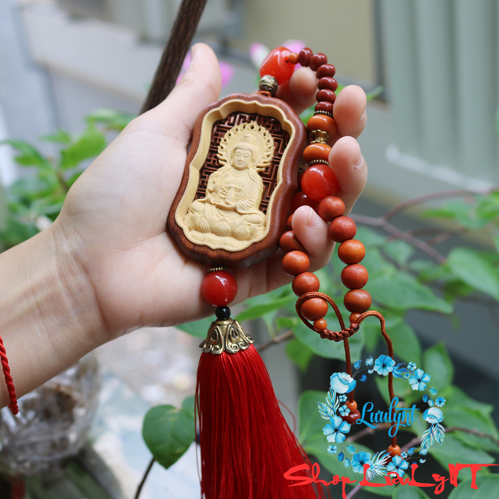 Dây treo xe ô tô, xe hơi - Phật Bà treo xe - Dây treo Phật Bà - Dây treo may mắn - Dây phong thủy cho ô tô - Cầu tài lộc, bình an, may mắn