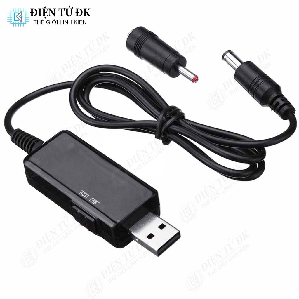Cáp chuyển đổi nguồn usb 5v sang 9v 12v