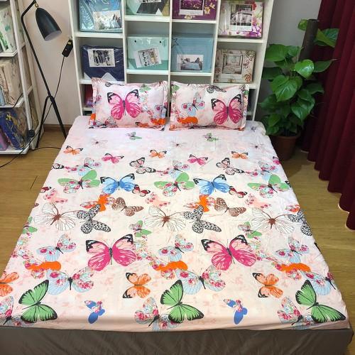 Bộ ga gối - set ga gối- set ga chun + 2 vỏ gối nằm + tặng 1 vỏ gối ôm cùng loại