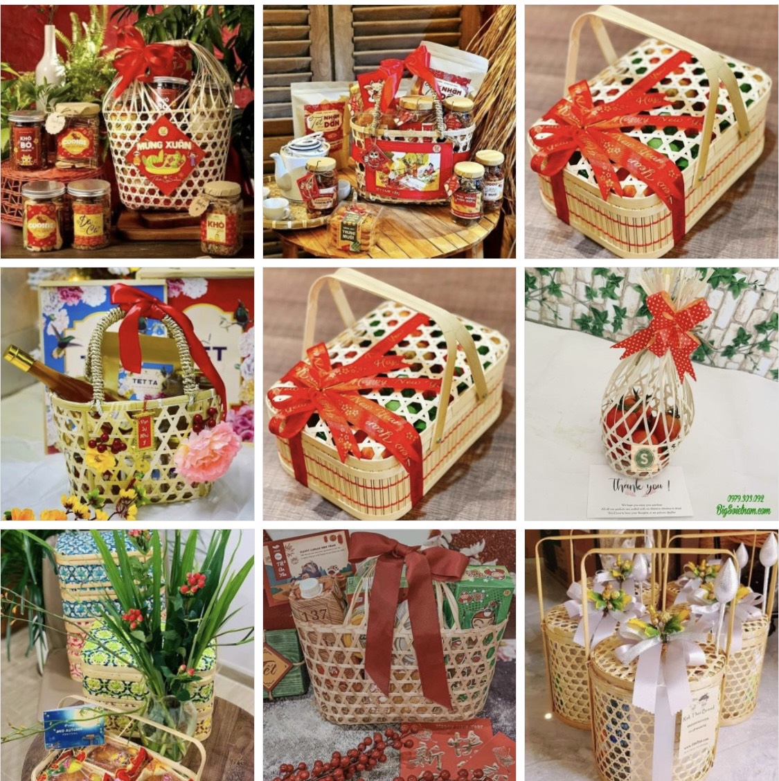 Giỏ đựng quà giá rẻ, giỏ tre đựng quà, làn mây tre lá, hộp quà, túi đựng quà, giỏ picnic