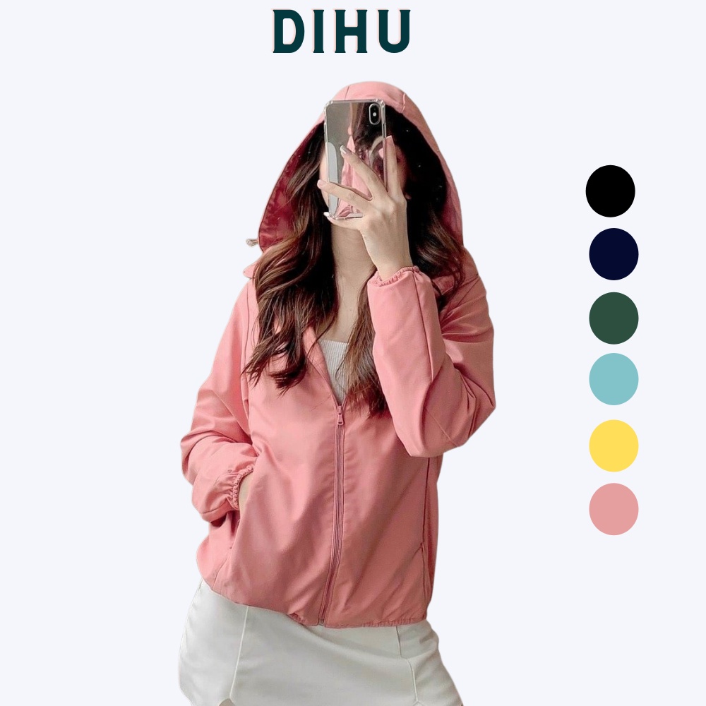 Áo khoác nữ vân gạo nữ cao cấp, áo khoác gió dù cực đẹp tôn dáng nổi bật tại DiHu fashion