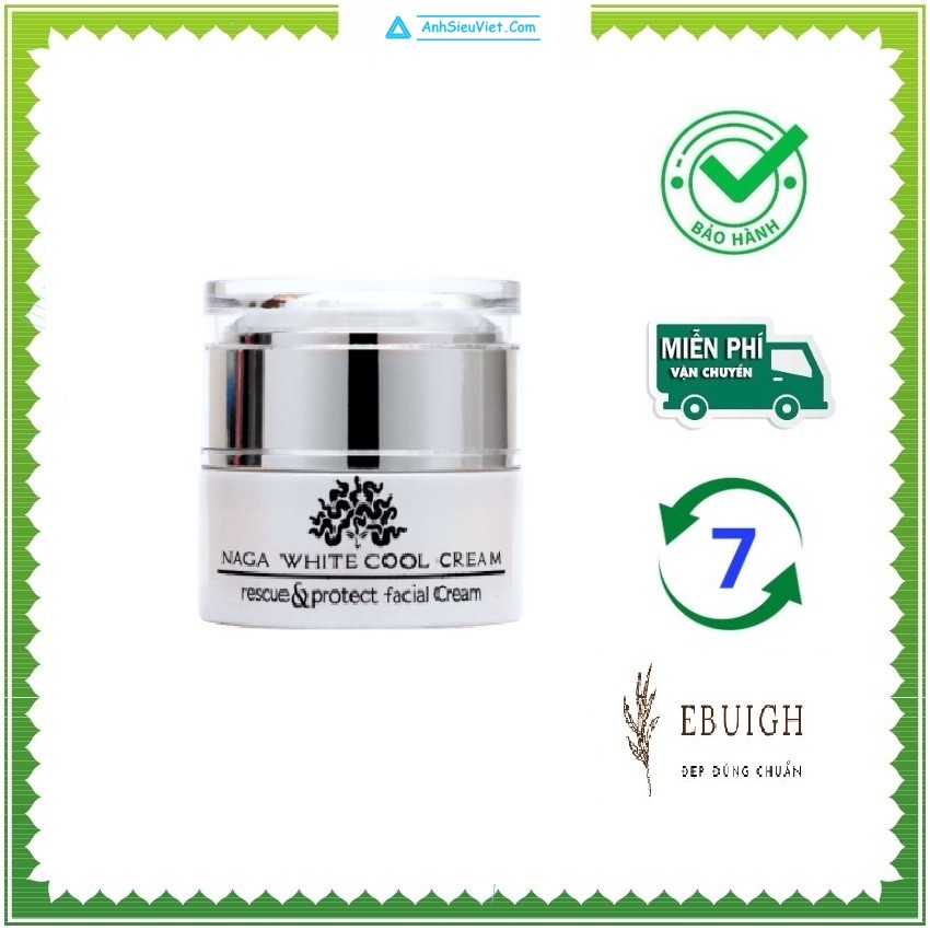 Kem dưỡng trắng da căng bóng naga white cool cream ngăn ngừa mụn, nám