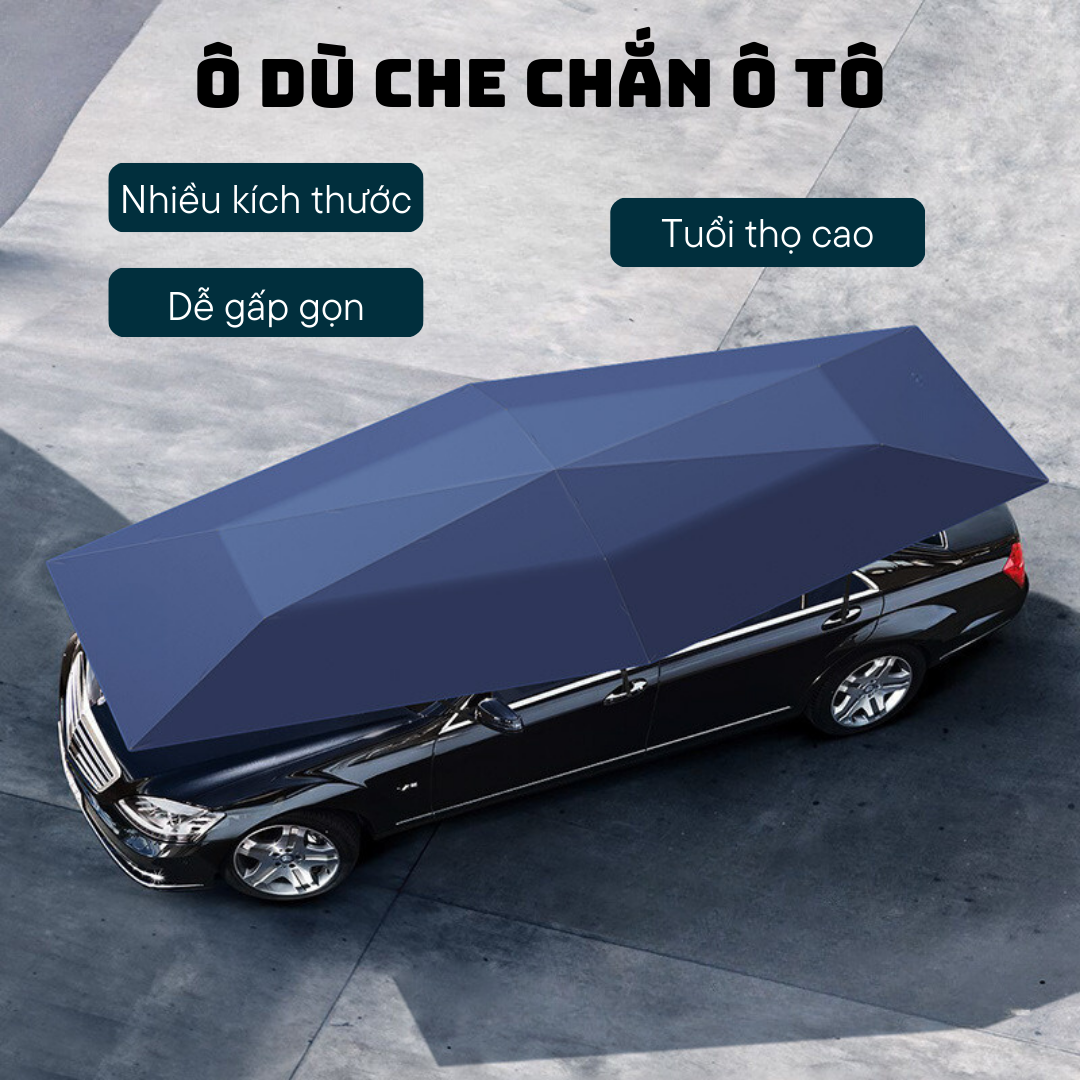 Ô dù ô tô cao cấp gấp gọn tự động kaw, ô che nắng mưa xe hơi, cách nhiệt, chống nắng, chống tia uv