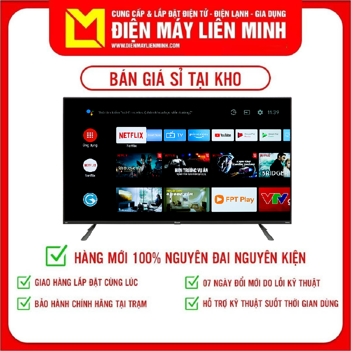 Smart tivi qled casper 55 inch 55qg8000 hệ điều hành android 11, tìm kiếm bằng giọng nói, sản xuất tạithái lan - giao hàng miễn phí hcm