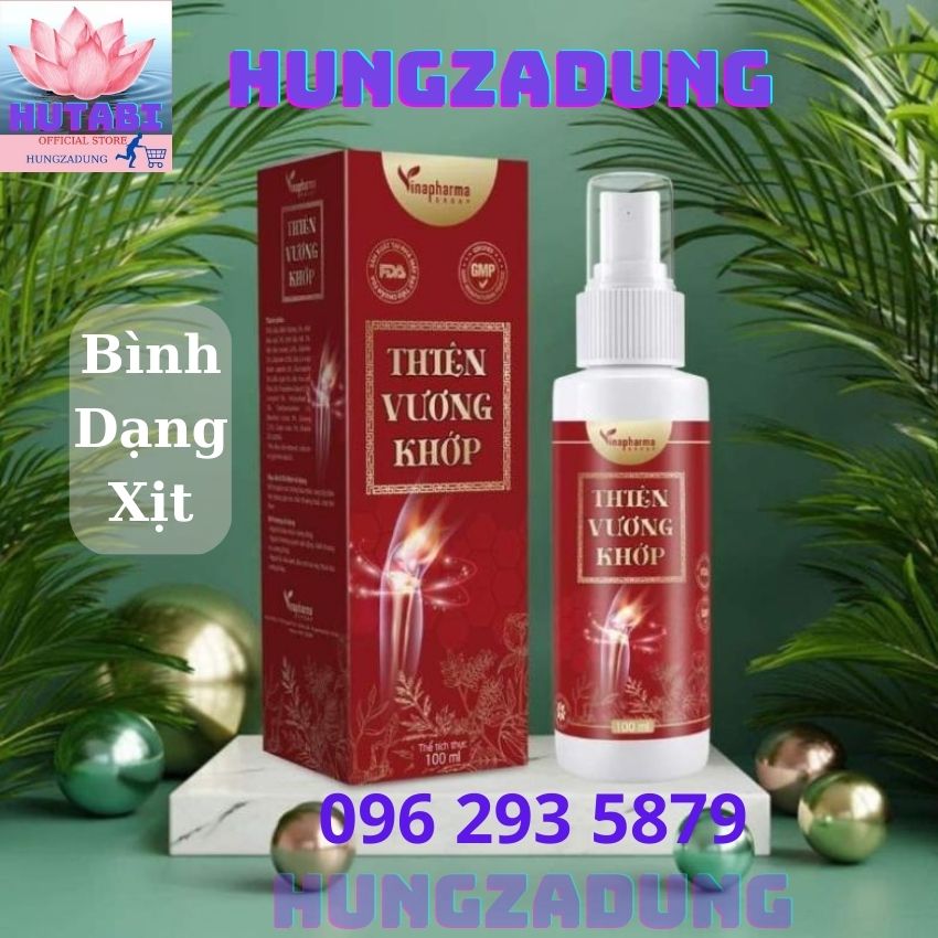 VINA PHARMA  Thiên Vương Khớp Dạng Xịt Xoa Bóp Đau Nhức Xương Khớp Bong Gân Trật Khớp Đau lưng Chấn Thương Bầm Dập...