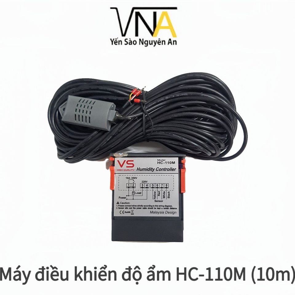 Thiết bị đo và điều khiển ẩm độ cho nhà yến hc 110m - dây đo dài 10m - 20 m - tặng kèm khỏi động từ