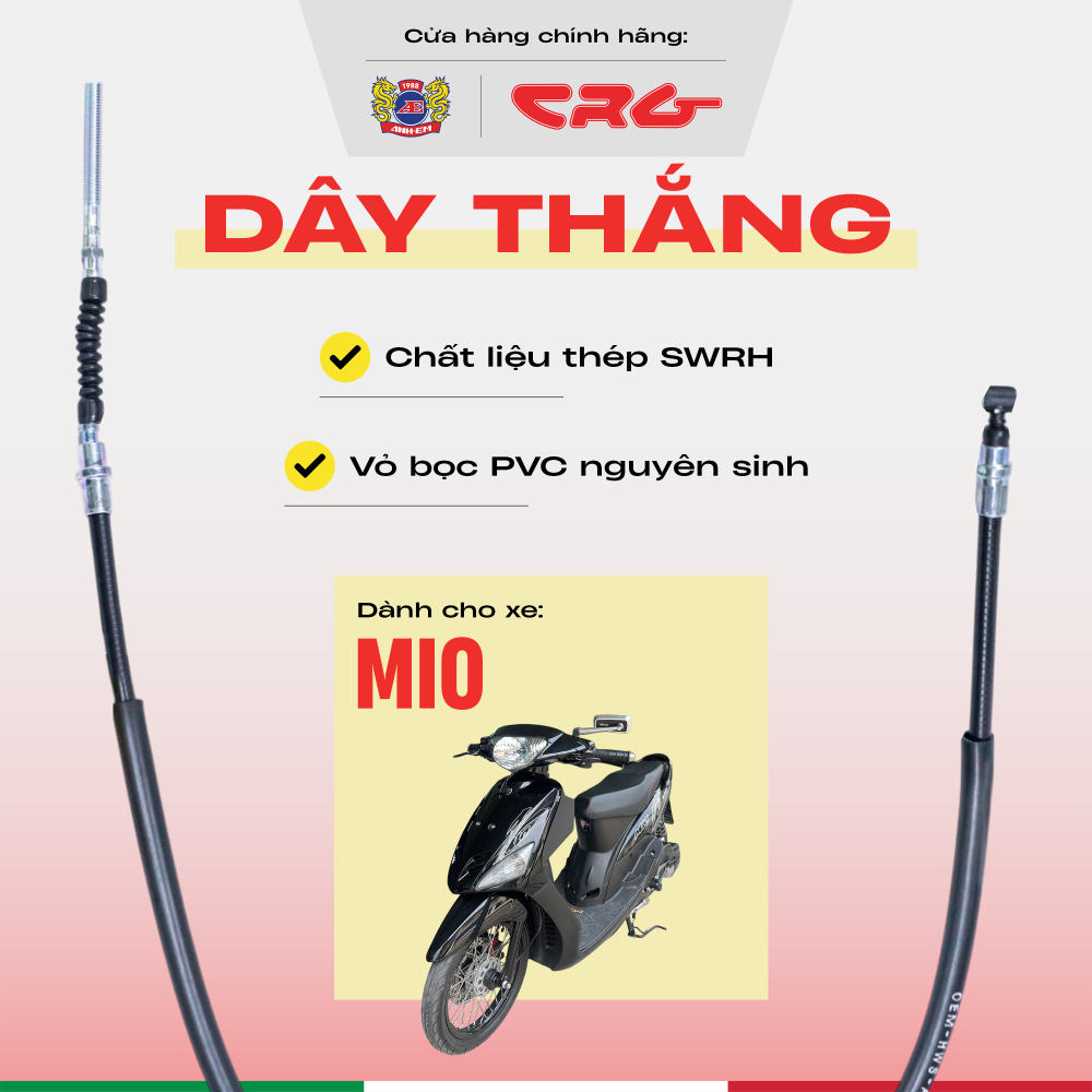 Dây thắng thép chịu lực CRG chống mài mòn cho xe Mio