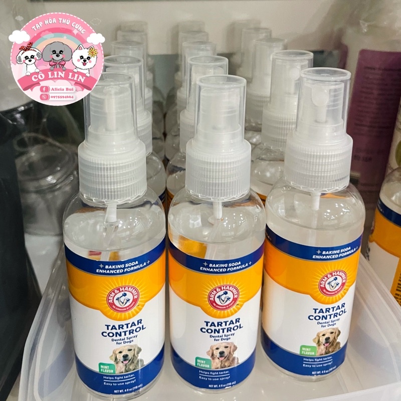 Xịt hôi miệng và làm trắng răng cho cún Arm & Hammer 118ml