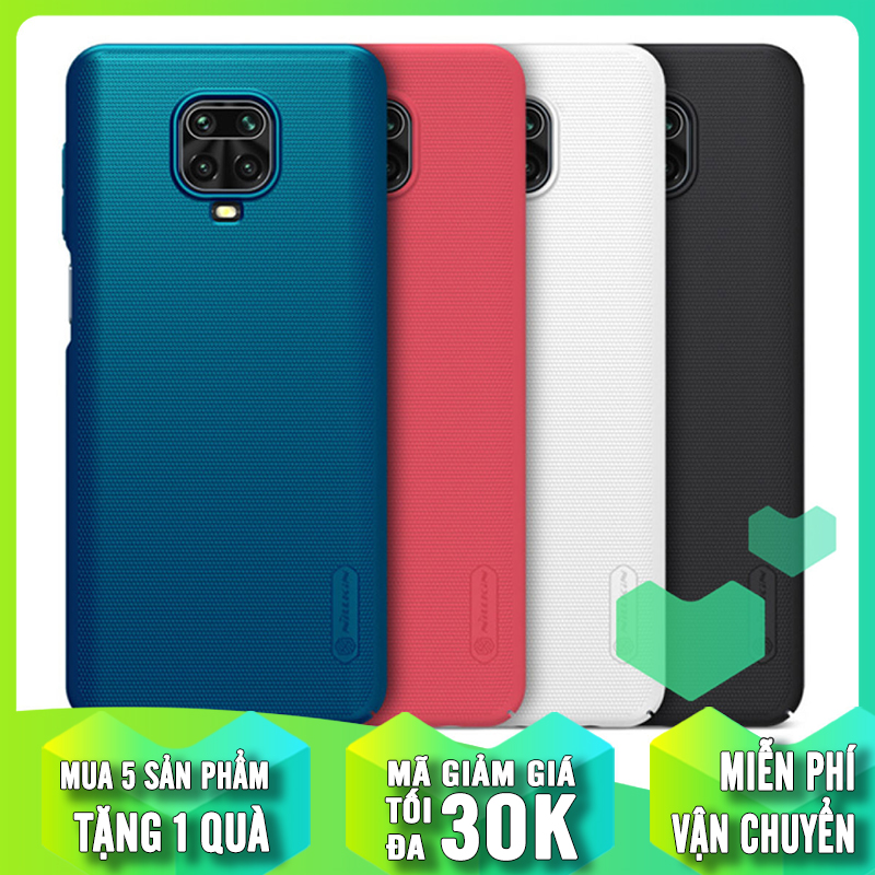 Ốp lưng cho Xiaomi Redmi Note 9S - Note 9 Pro Frosted Shield nhựa PC cứng Nillkin , Vân nhám , chống vân tay