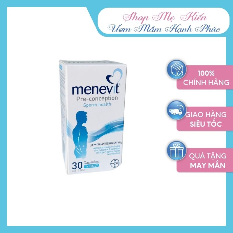 Thực phẩm bảo vệ sức khoẻ bổ tinh trùng Menevit 30v/90v Shop mẹ Kiến