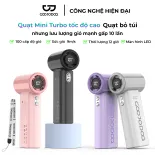Quạt di động mini GOOJODOQ GFS007 5 cấp độ gió,4000mAh,Đèn LED Hiển Thị,cường độ gió tăng cường 10x, Sử Dụng Lên Đến 12H