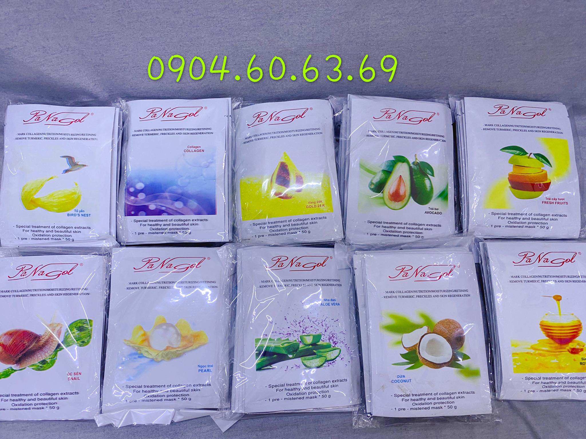 Set 10 miếng mặt nạ panagol mặt nạ dưỡng da mặt pa na gol