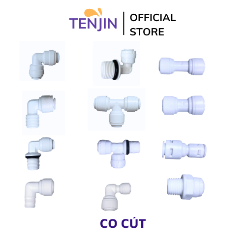 Cút và van nối máy lọc nước ro: cút góc, cút ren, van một chiều, cút chuyển đổi phi 6 phi 10 nối nhanh...