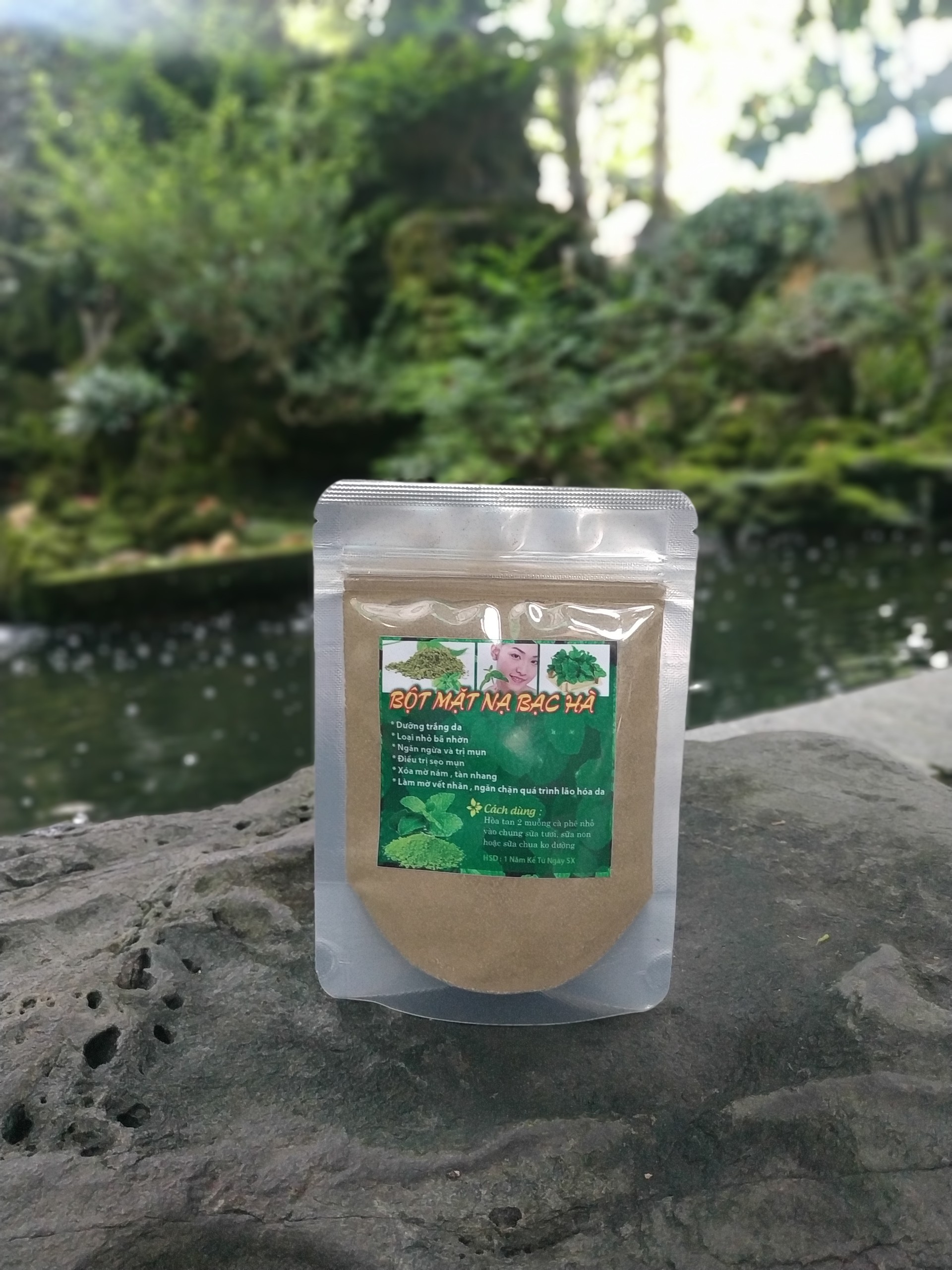 [BIONATURALVN] Bột đắp mặt nạ Bạc Hà Handmade 50gr