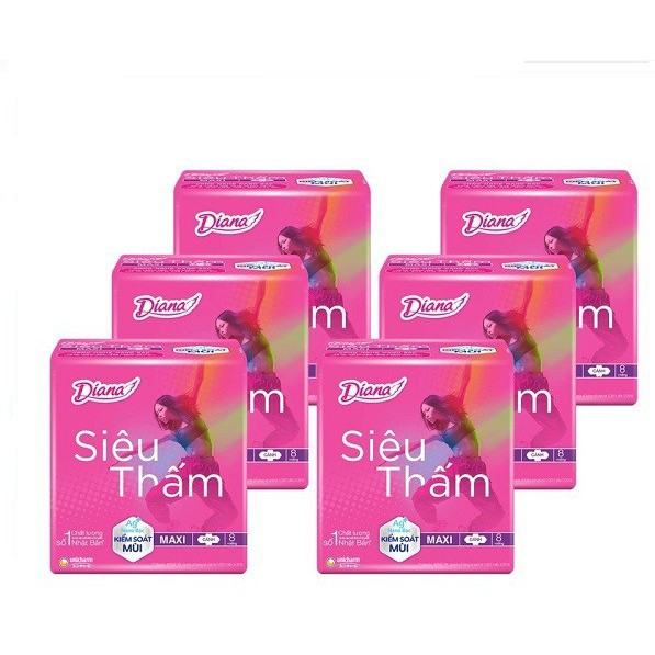COMBO 6 GÓI DIANA SIÊU THẤM DÀY CÁNH 23CM