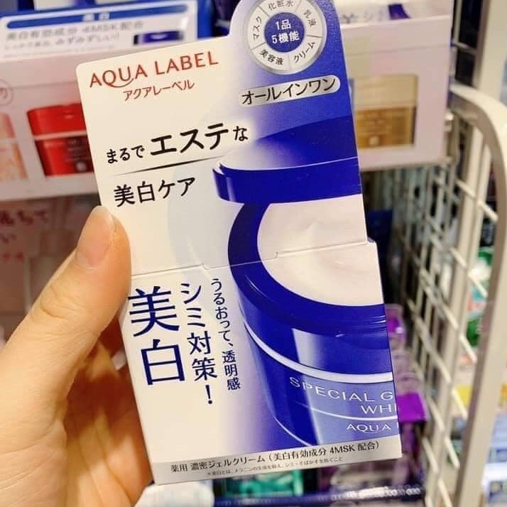 Aqua Label Xanh - Kem Đêm Dưỡng TrắNg Da Giảm Nám Tàn Nhang Shiseido Aqualabel White Up Cream Xanh