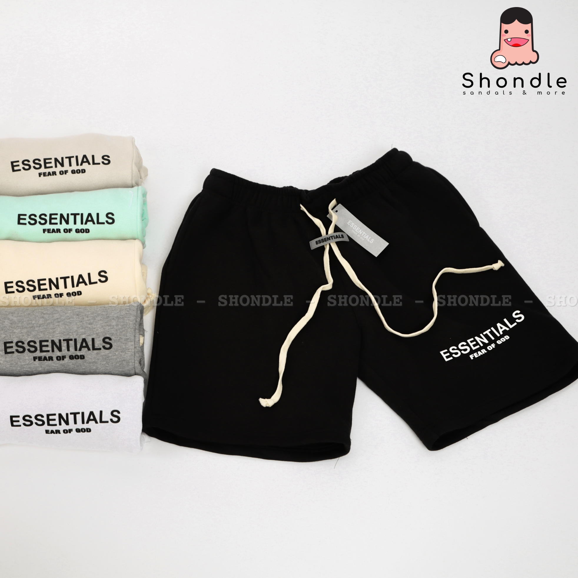 Quần Short Essentials Vải Nỉ Cotton Cao Cấp Unisex Nam Nữ