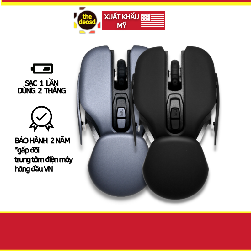Chuột bluetooth, chuột không dây, máy tính, laptop - 2 tháng / lần sạc - the deosd
