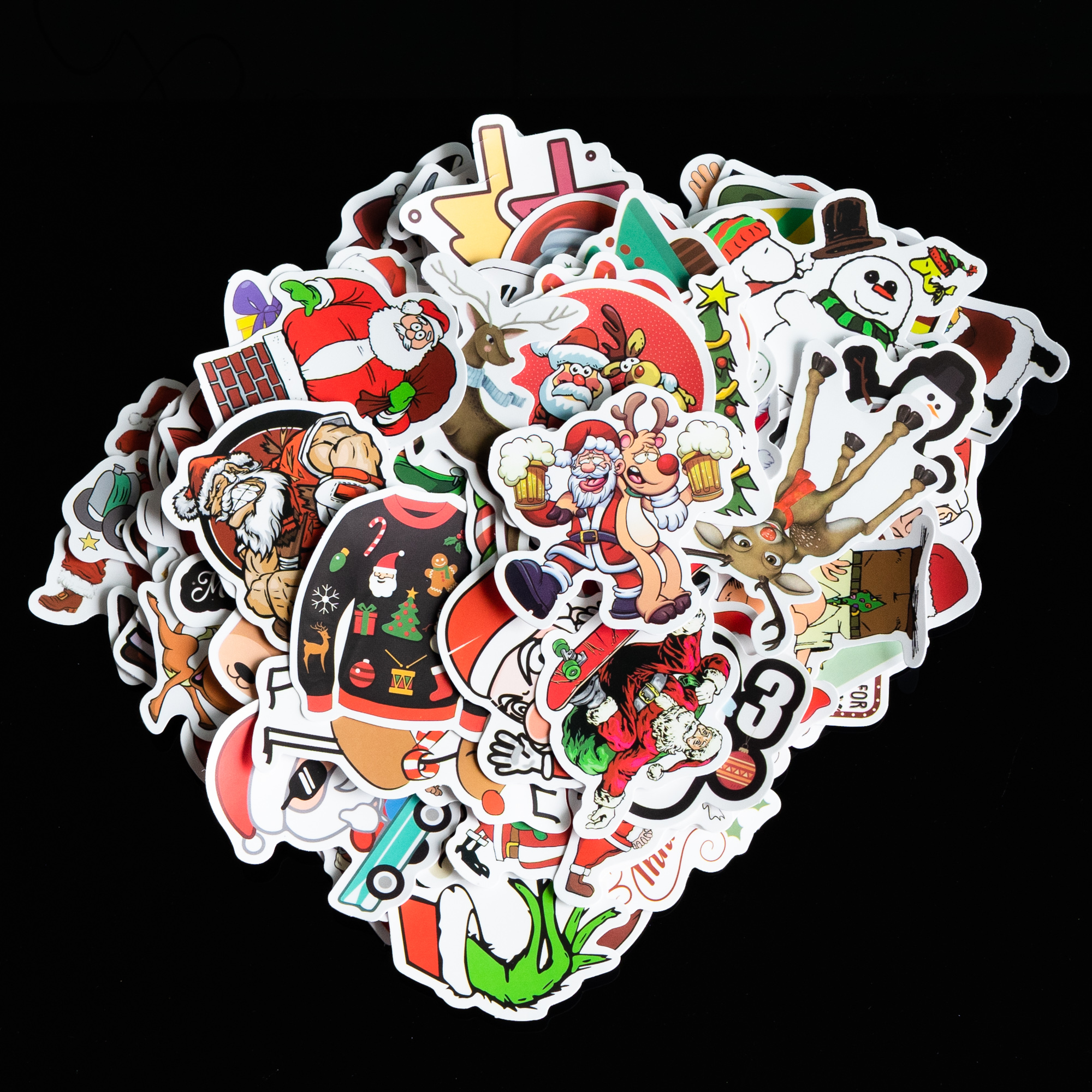 [HCM]Sticker dán Noel hình dán chống nước lâu phai dán kính đàn guitar ukulele laptop điện thoại xe đạp xe máy skateboard macbook...