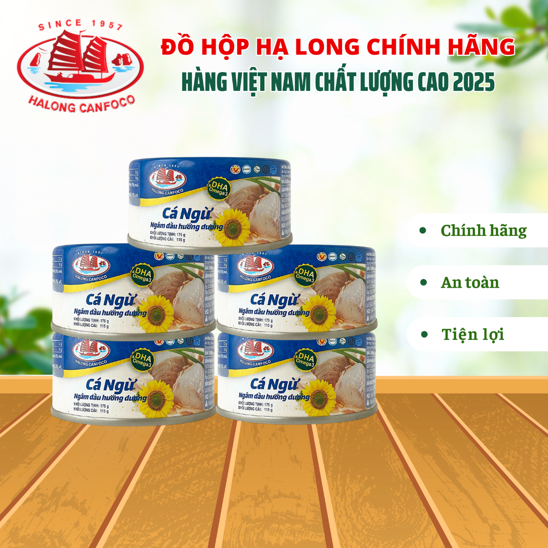 Combo 5 Cá Ngừ Ngâm Dầu Hướng Dương - Đồ Hộp Hạ Long