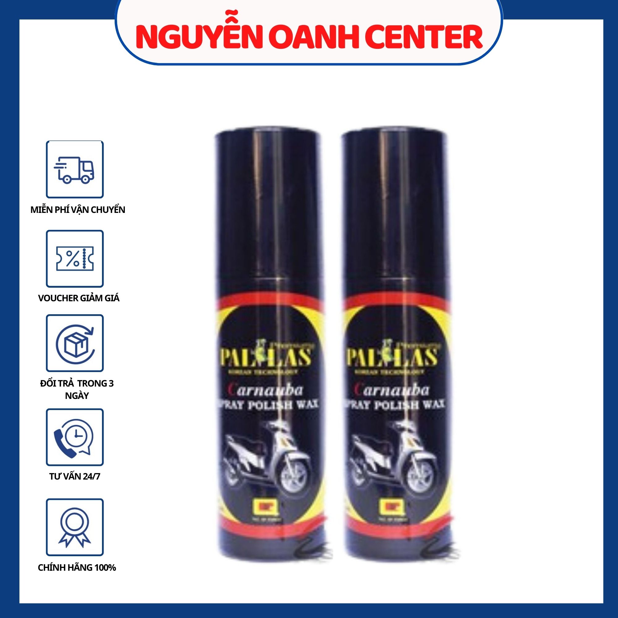 Combo 2 chai xịt bóng sơn xe pallas 120ml